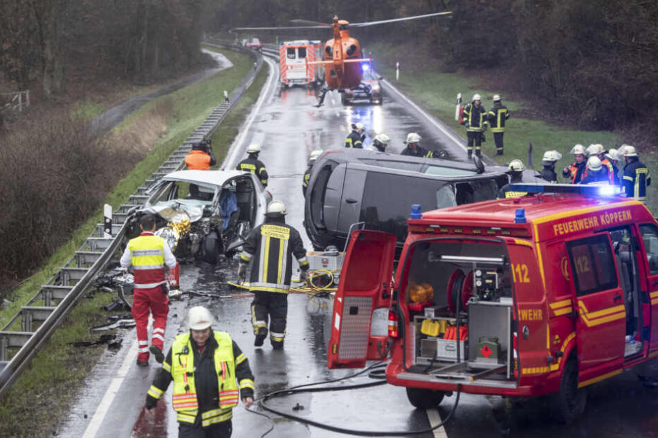 Auch zwei Rettungshubschrauber waren im Einsatz.