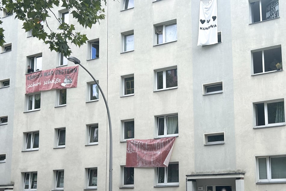 Am Montag vor einer Woche gab es in der Habersaathstraße Proteste gegen die Räumung des teils besetzten Hauses. (Archivbild)