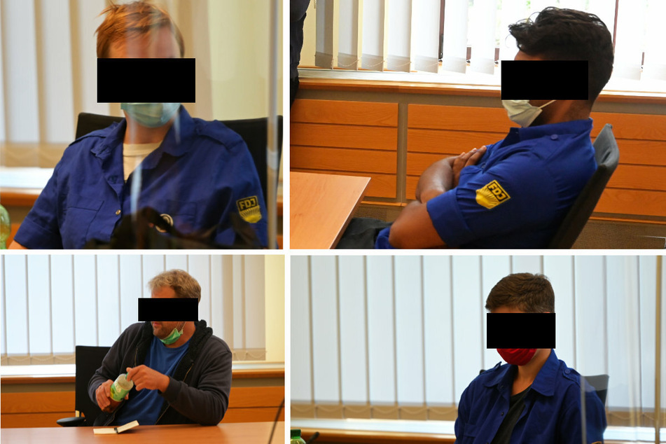 Diese "Wessis fordern die Rückkehr zum Sozialismus: Elisabeth R. (o.l., 23), Manel N. (o.r., 27), Joachim F. (u.l., 42) und Marlene S. (31).