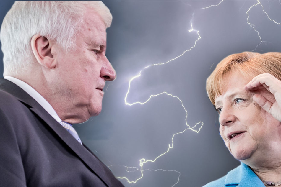 Zwischen Bundesinnenminister Seehofer und Kanzlerin Merkel herrscht dicke Luft. (Bildmontage)
