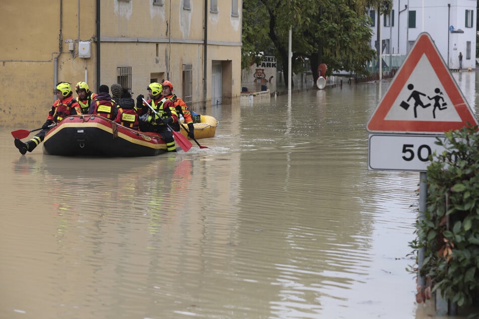 In Italien kommt es zu heftigen Überschwemmungen.