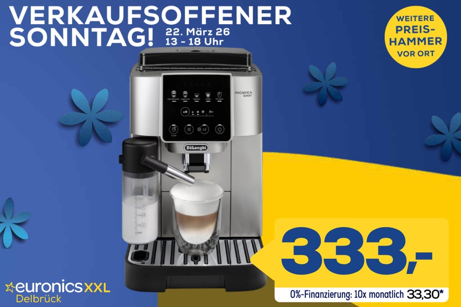 De'Longhi-Kaffeevollautomat ECAM 220.80.SB Magnifica Start für 333 Euro.
