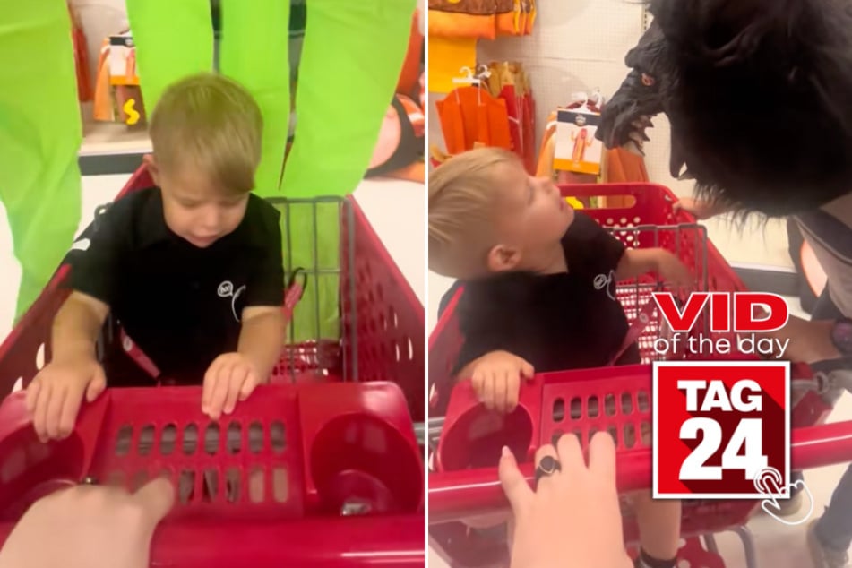 viral videos: Viral Video of the Day for October 28, 2025: Toddler has hilarious reaction to dad's scary Halloween mask in Target!
