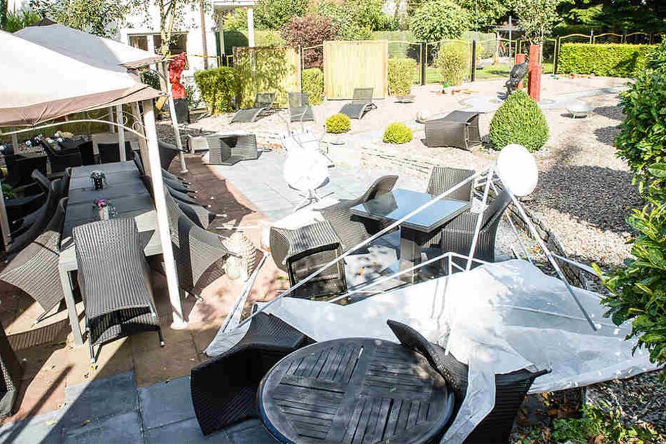 Der Garten von Dr. Frederick de Brabandt fiel dem Sturm zum Opfer.
