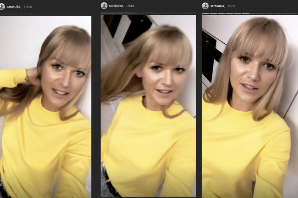 Da mussten wir zweimal hinsehen: Sara Kulka hat sich am Donnerstag beim Friseur für einen Pony entschieden.