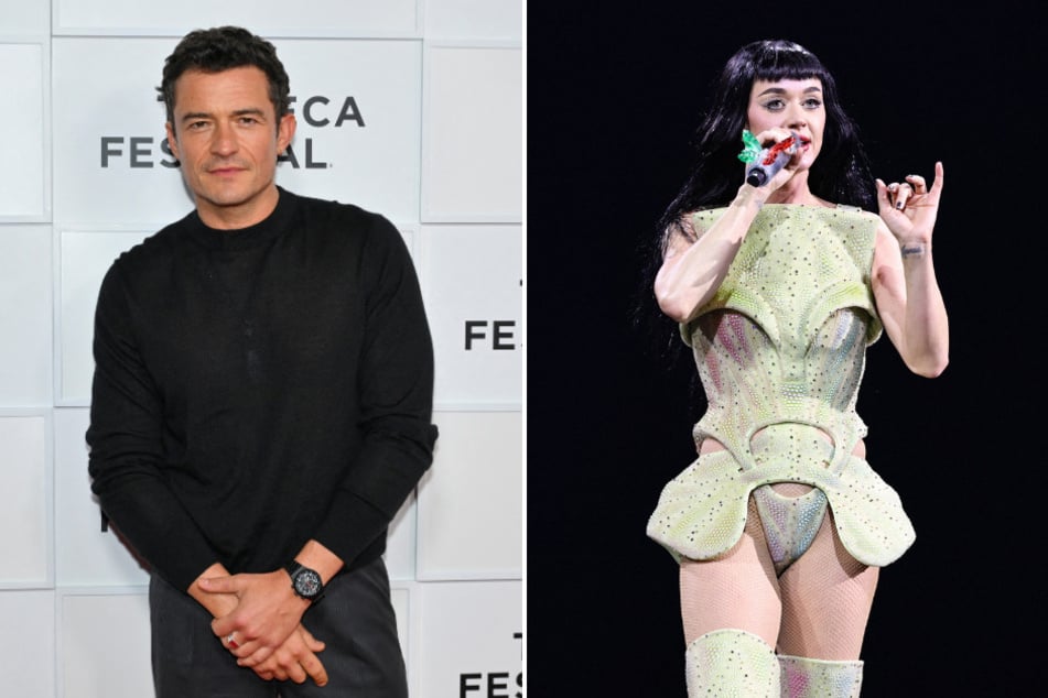 Katy Perry (r.) nearly broke down singing a fan-picked song just weeks after her split from Orlando Bloom.