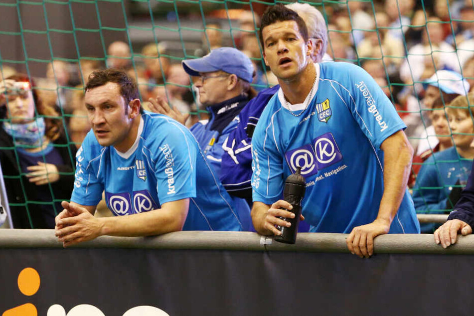 Michael Ballack 2013 beim "OldieMasters" Hallenturnier in Chemnitz.