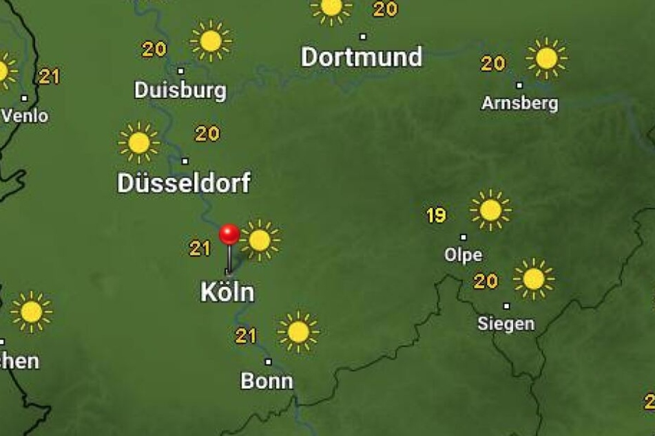 Am Samstag können die Temperaturen in NRW laut Wetter Online auf über 21 Grad klettern.