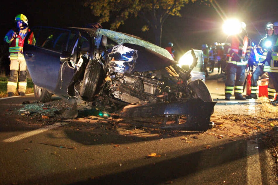 Südöstlich von Leipzig kollidierte am Sonntagabend ein VW Golf mit einem Baum. Der Fahrer kam schwer verletzt davon, sein Hund starb.