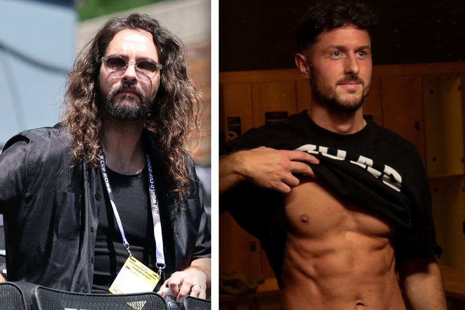 Tokio-Hotel-Gitarrist Tom Kaulitz (36, l.) hält nichts von Bills Lover Jannik Kontalis (29).