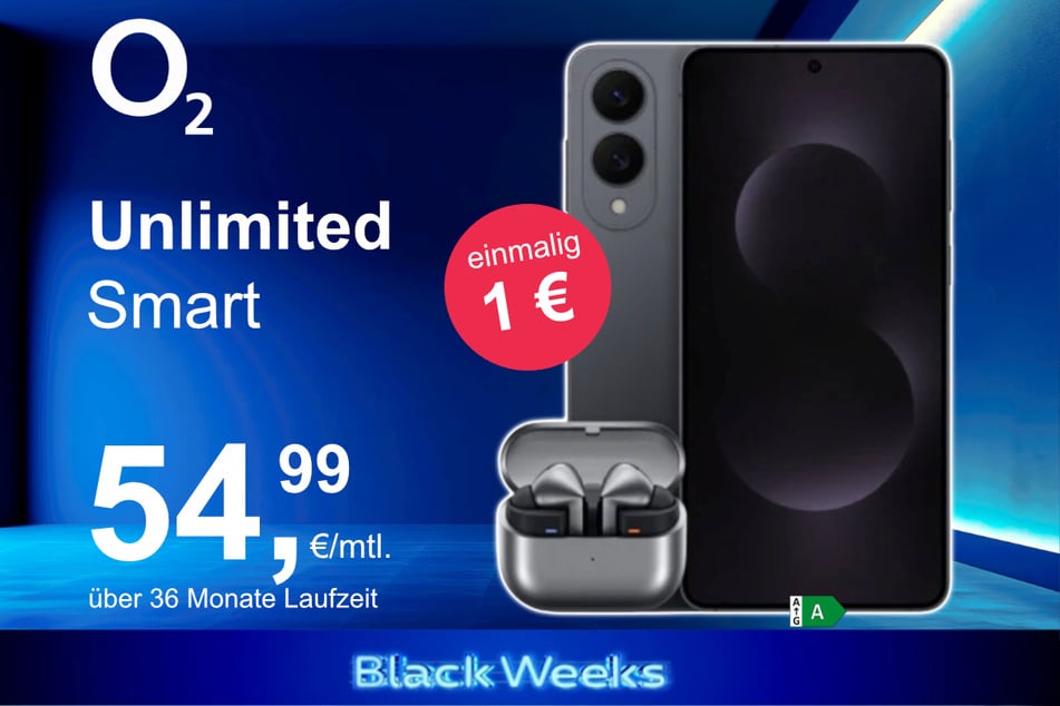 Das Samsung Galaxy S25 Edge + Buds 3 Pro im o2 Mobile Unlimited Smart für einmalig 1 Euro.