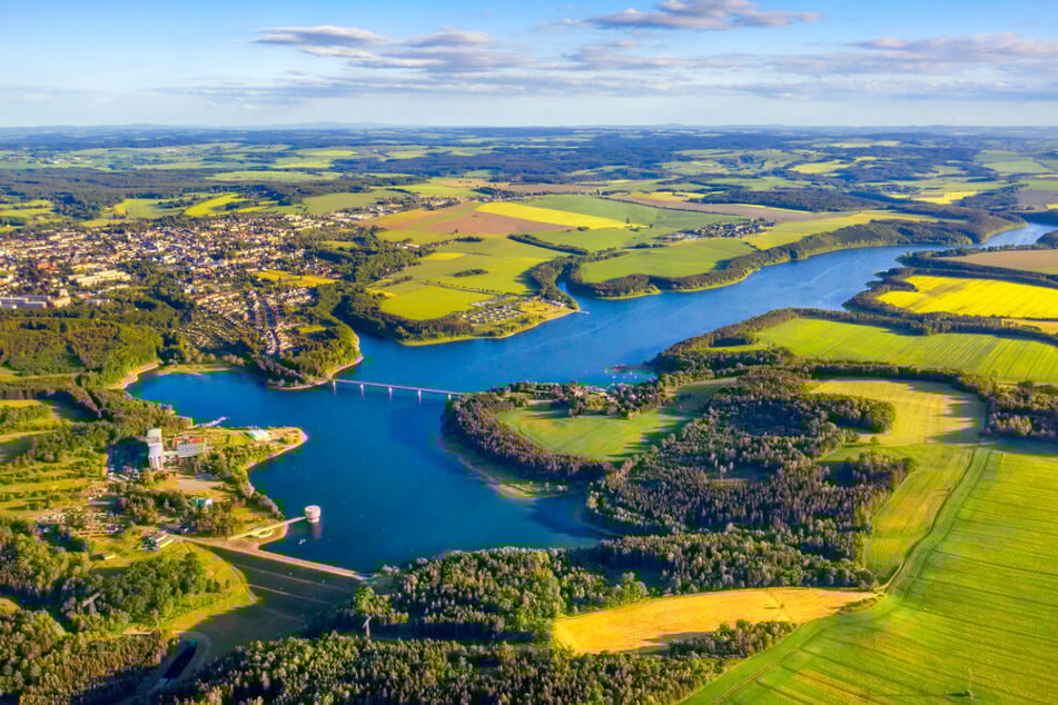 Zeulenrodaer Meer, Talsperre im
Sommer