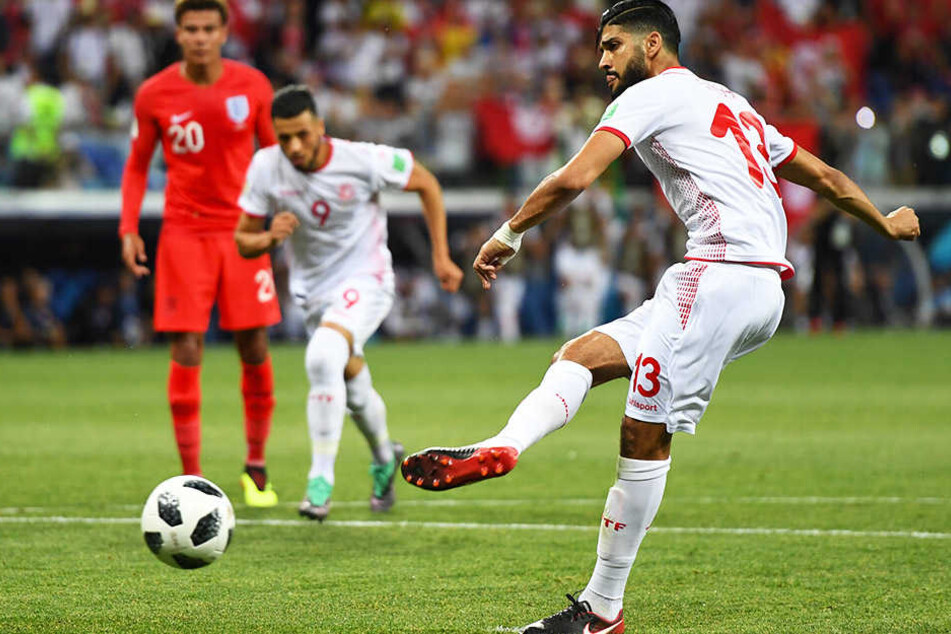 Ferjani Sassi (r.) traf per Elfmeter zum Ausgleich für Tunesien.