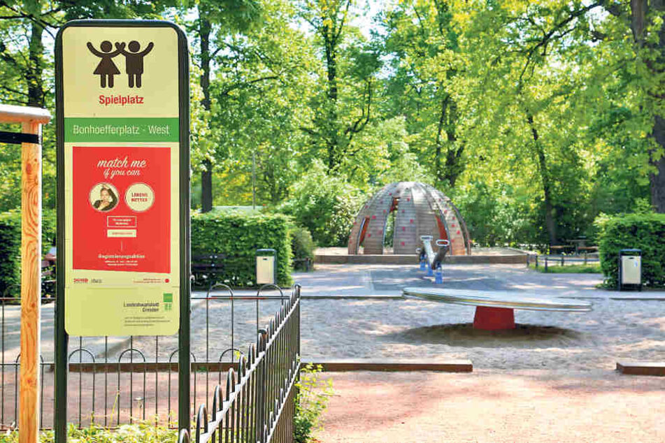 Tatort Spielplatz: Am Bonnhoefferplatz ging der Täter auf sein Opfer los.