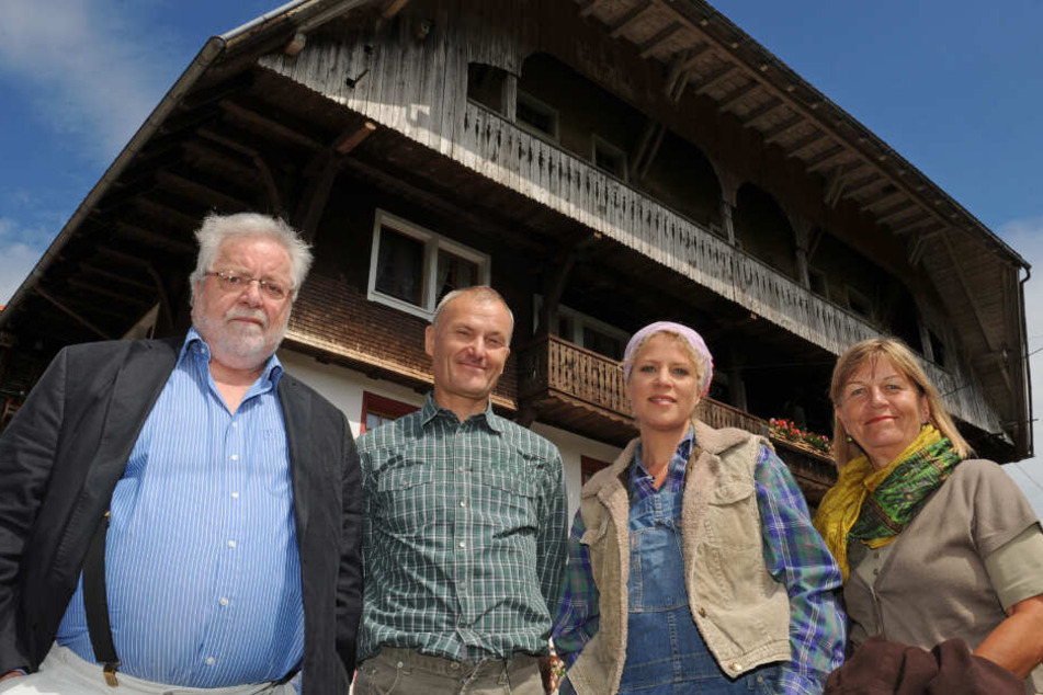 "Die Fallers"-Schauspieler (v.l.) Wolfgang Hepp, Peter Schell, Christiane Brammer und Lisbeth Felder.