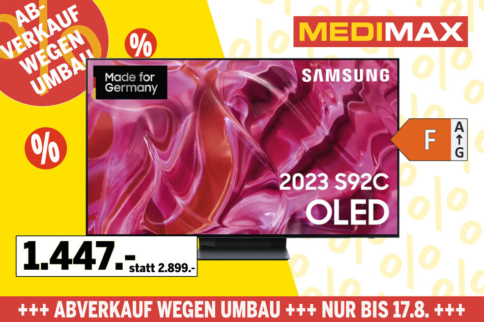 65-Zoll Samsung-OLED-TV für 1.447 statt 2.899 Euro.