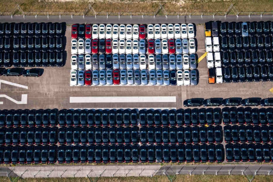 Geparkte Fahrzeuge auf dem Flugplatz Ahlhorn.