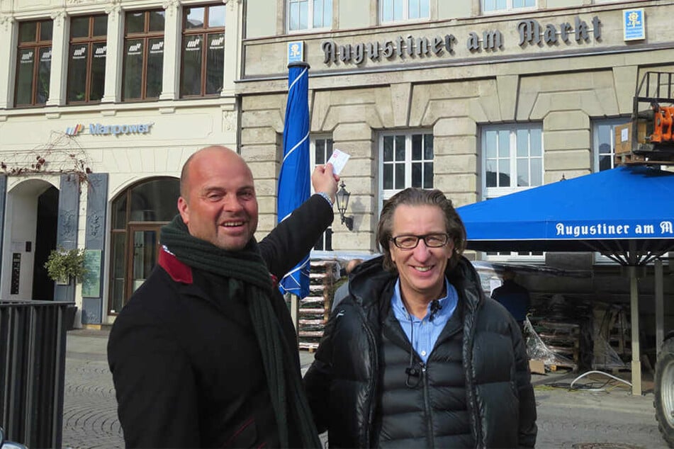Josef Laggner (l.) und Detlev Maaß freuen sich schon auf ihr neues In-Restaurant. Es ist ihre erste gastronomische Einrichtung in Sachsen.