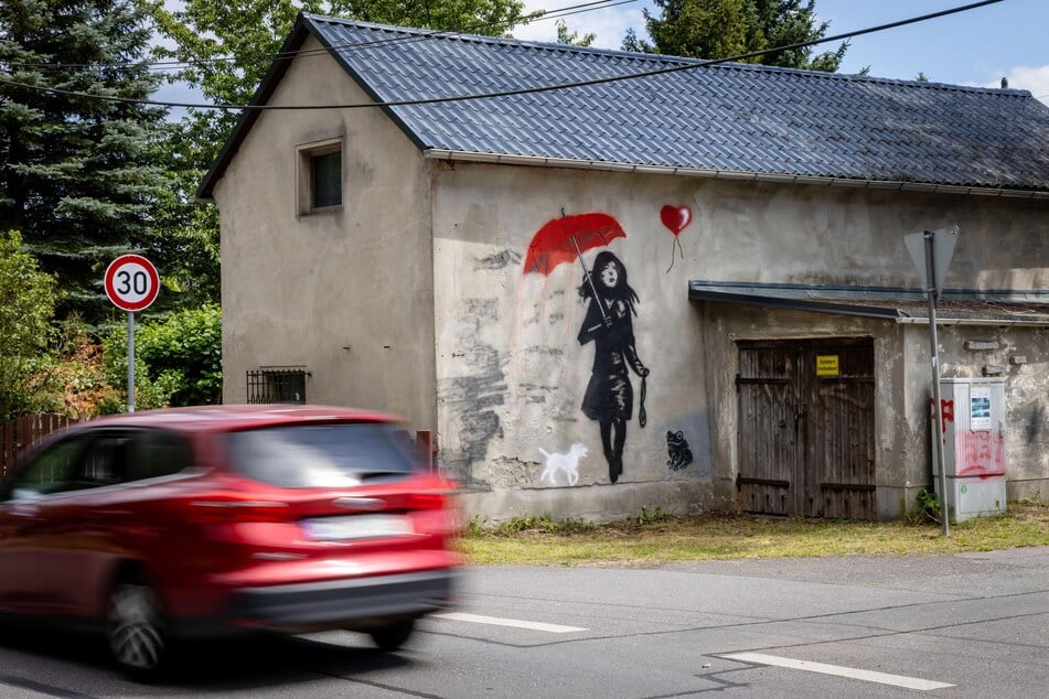 Dieses Graffito ist in Chemnitz-Rottluff aufgetaucht. Ist es ein Banksy?
