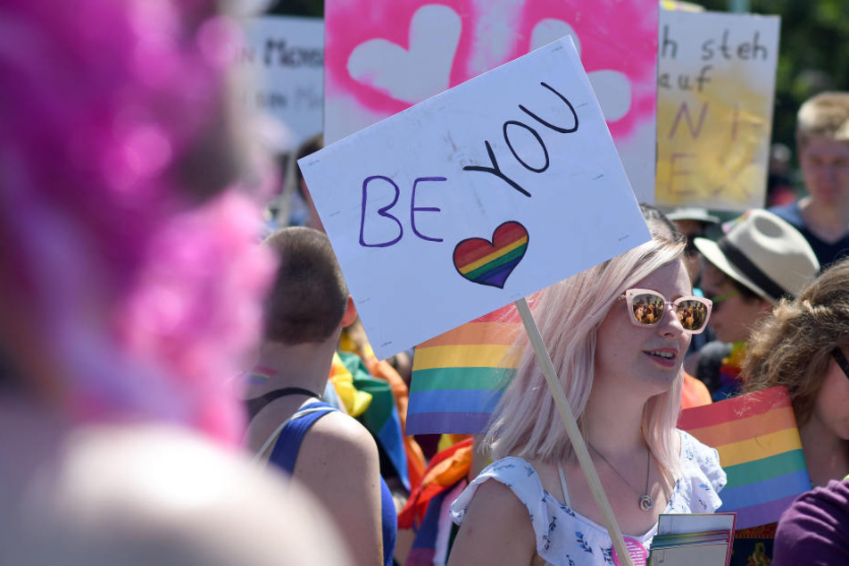 "Sei Du" - Eine Aussage beim CSD in Köln.