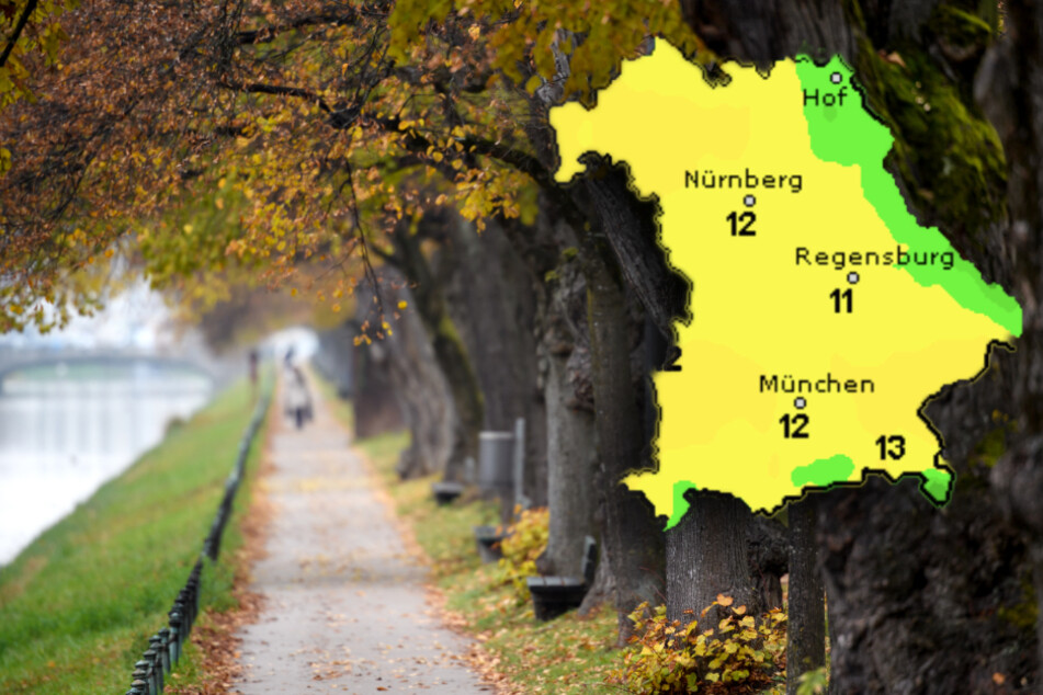 Bei trockenem Wetter kann man wieder entspannt am Nymphenburger Kanal in München entlang spazieren. (Bildmontage)