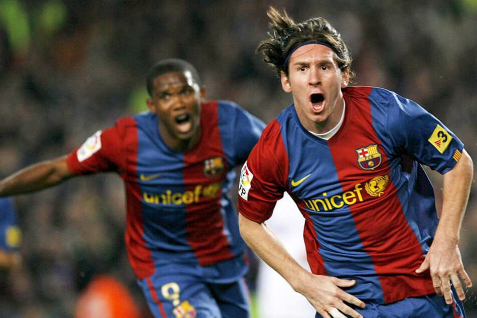 Auch an der Seite von Superstar Lionel Messi (r.) blühte Samuel Eto'o beim FC Barcelona auf und verlebte dort die erfolgreichste Zeit seiner Karriere.