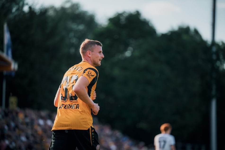 Traf im Test gegen den FSV Budissa Bautzen doppelt: Dynamos Christoph Daferner (28).