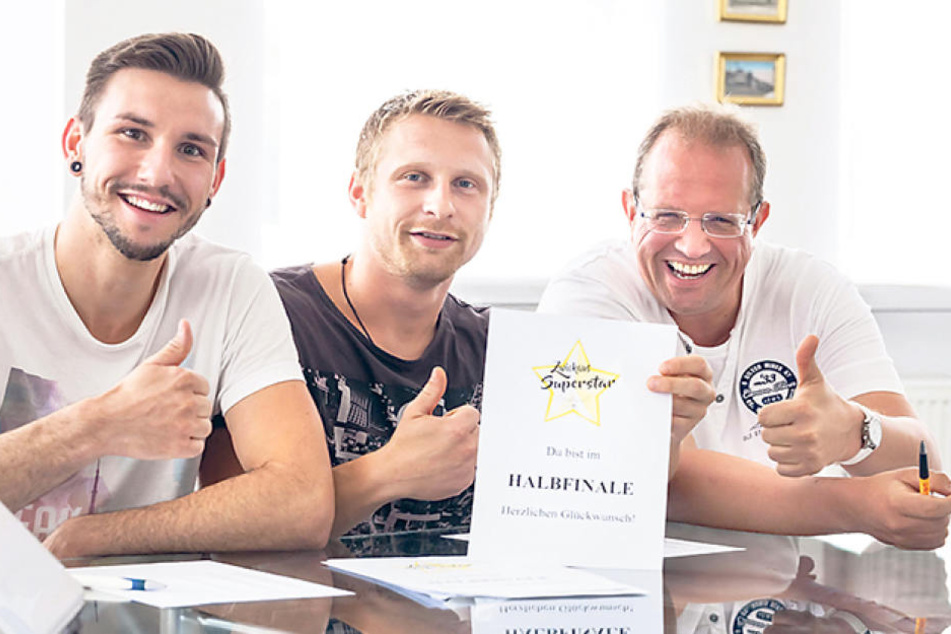 Die Jury beim zweiten Vorausscheid am Sonntag: Christopher Kühn (27), Billy
Unger (28) und Raik Bartnik (48).