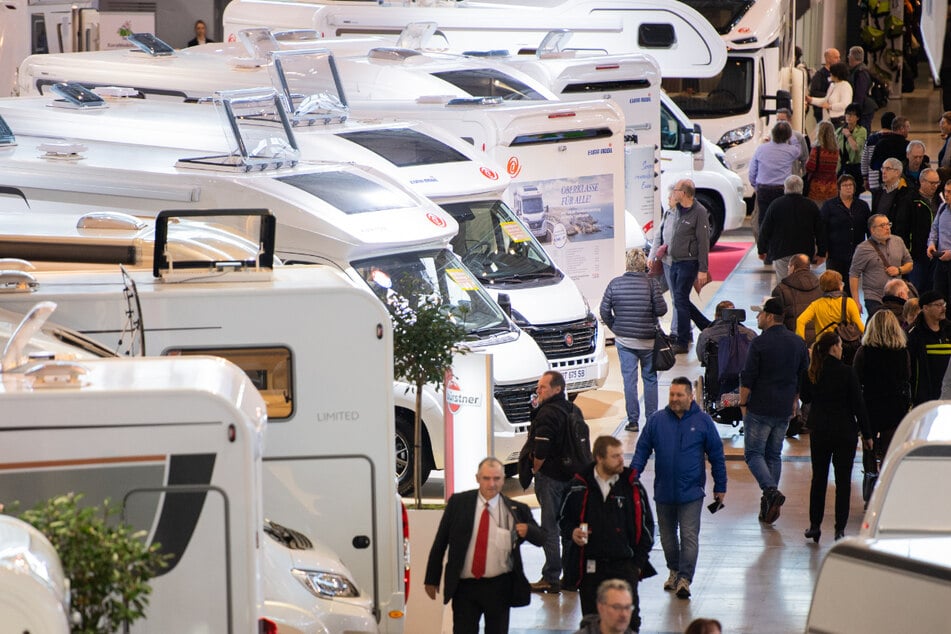 Januar 2020: Wohnmobile auf der Reisemesse CMT in Stuttgart.