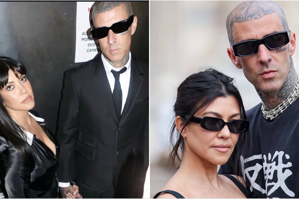 Kourtney Kardashian (l) and Travis Barker (r) revealed that they were expecting a baby girl before tragically losing her at three months.