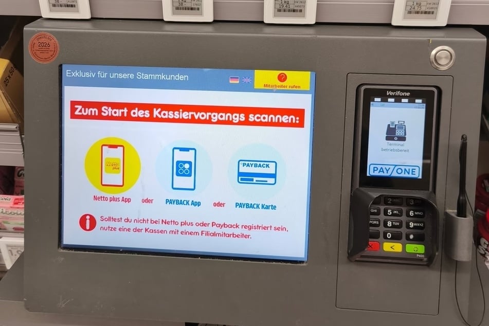 Wer diese SB-Kasse benutzen will, ist auf die Netto-App oder Payback angewiesen.