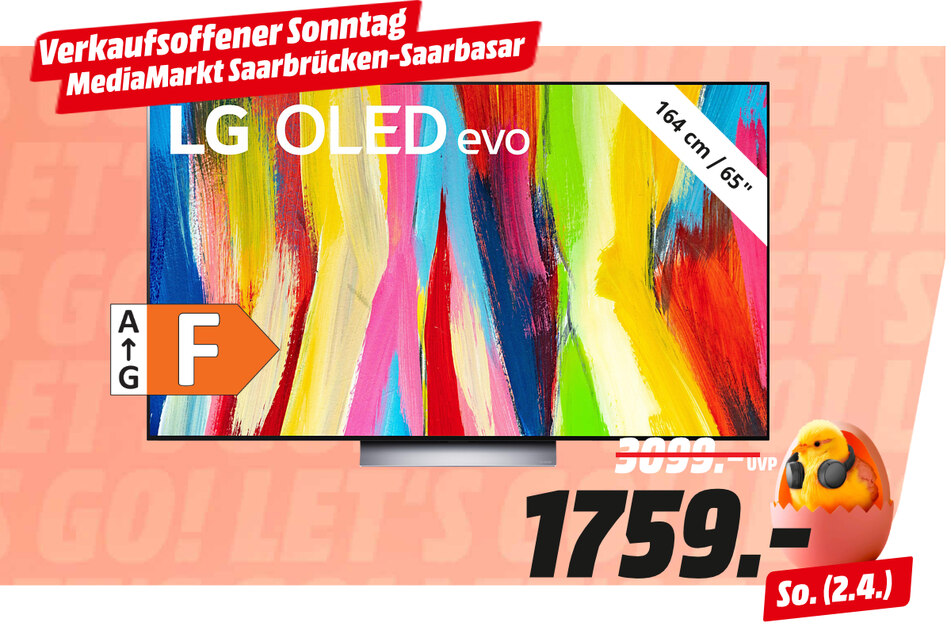 65-Zoll LG-Fernseher für 1.759 statt 3.099 Euro.