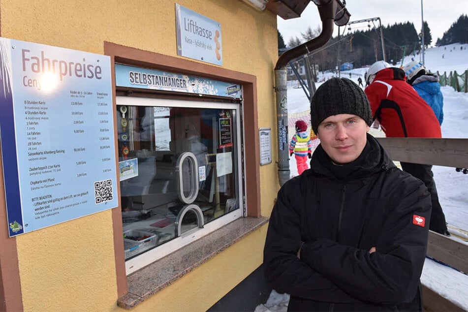 Manuel Püschel (30), Betriebsleiter vom Skilift Altenberg.