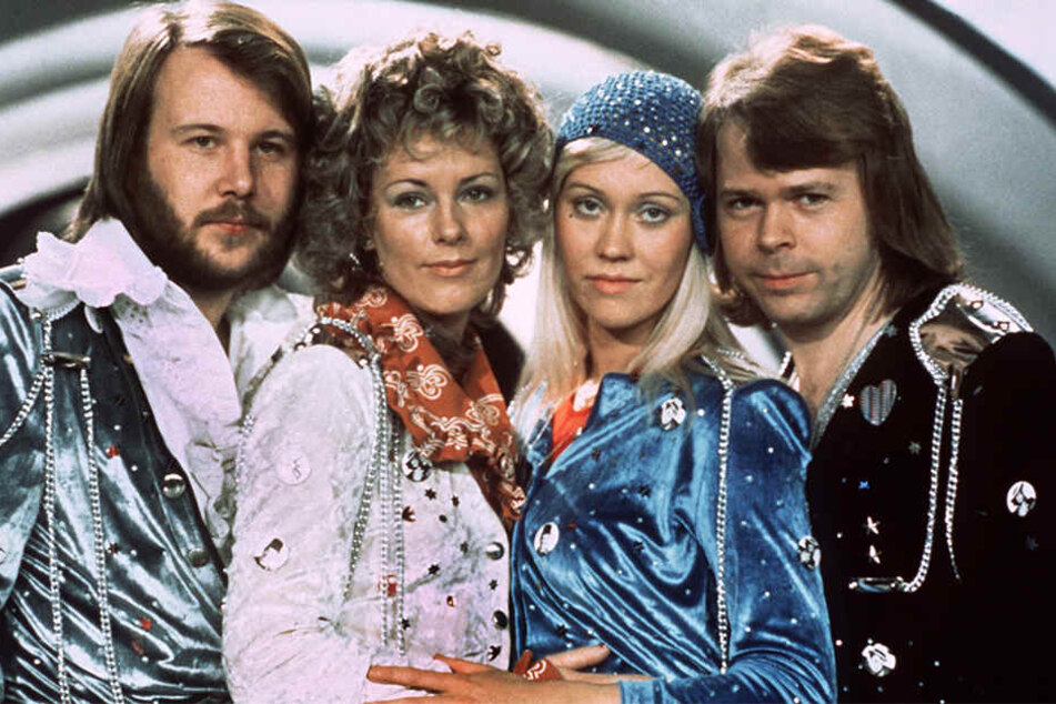 Die Mitglieder der schwedischen Popgruppe Abba: Benny Andersson, Anna-Frid Lyngstad, Agnetha Fältskog und Björn Ulvaeus (v.l.) im Jahr 1974.