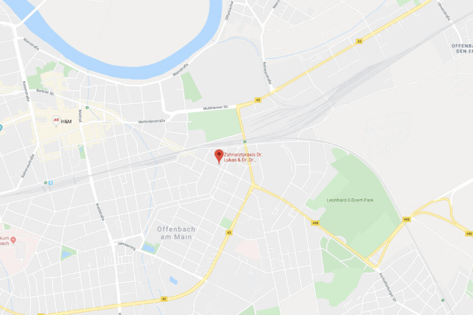 Die Zahnarztpraxis liegt nahe der S-Bahn-Station Offenbach Ost.