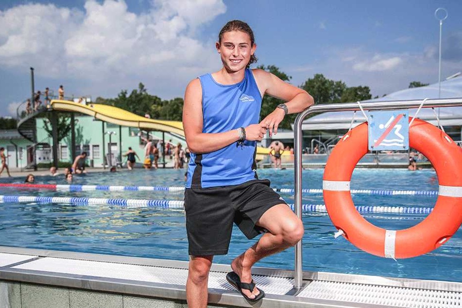 Rettungsschwimmer Ricky Vogt (20).
