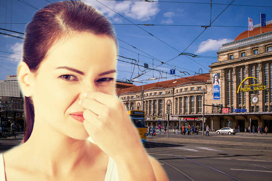 Vor allem vor und neben dem Leipziger Hauptbahnhof stinkt es an manchen Tagen zum Himmel!
