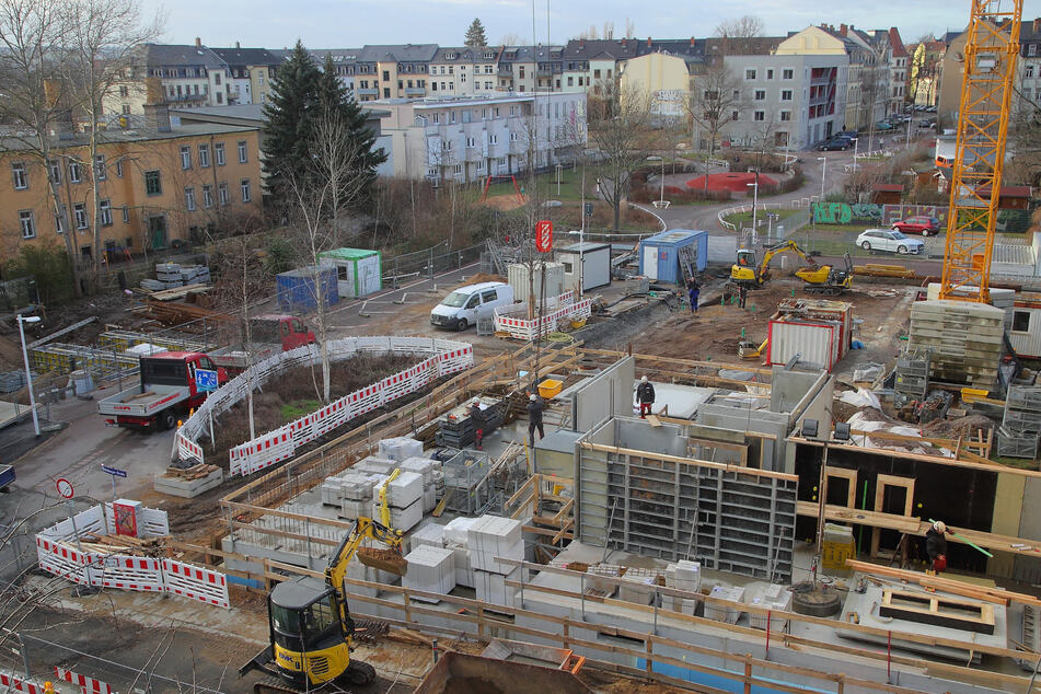Das letzte Bauvorhaben der "WiD" in diesem Jahr ist der Neubau an der Moritzburger Straße in Pieschen.