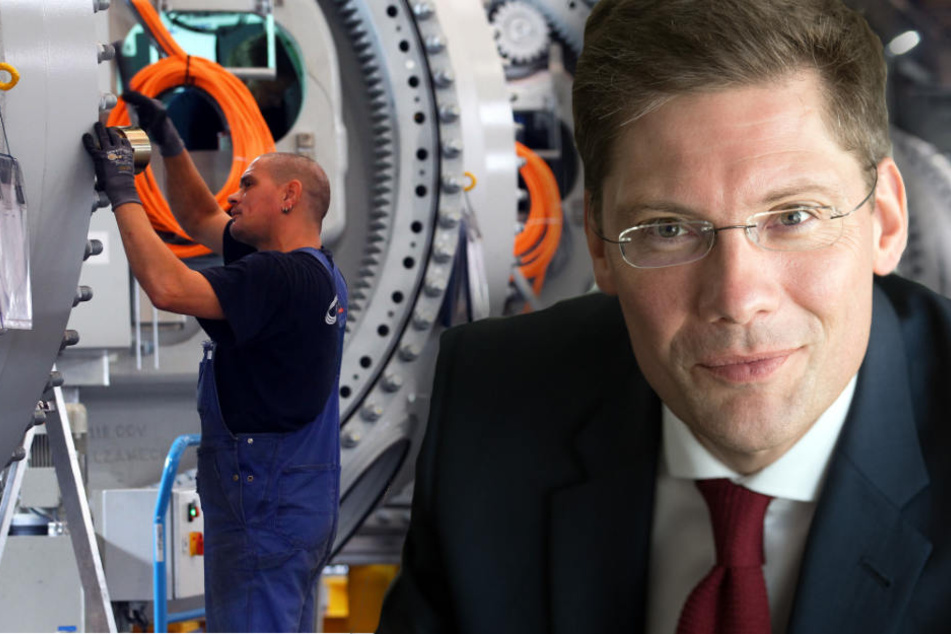 Hirte sorgt sich um die Ost-Wirtschaft, sieht aber auch Chancen der Förderung. (Bildmontage)