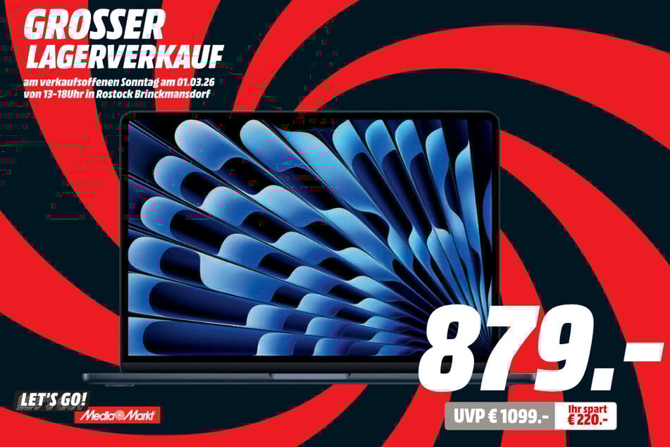 Apple MacBook Air (2025), MW123D/A für 879 statt 1.099 Euro.