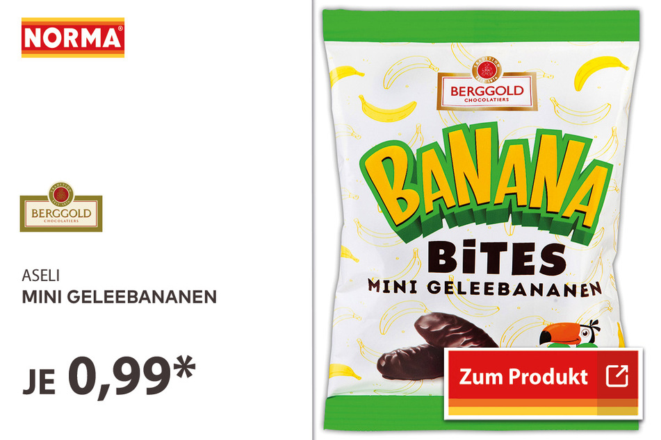 Mini Geleebananen für 0,99 Euro.