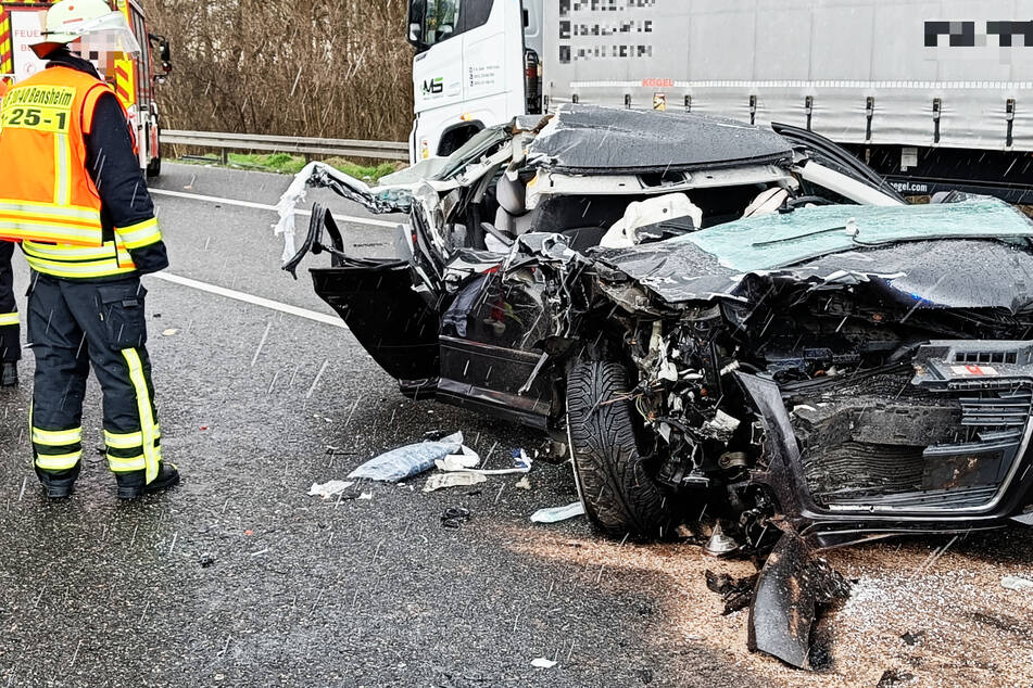 Auf der A5 bei Bensheim kam es am Samstag zu einem Unfall mit zwei Schwerverletzten.
