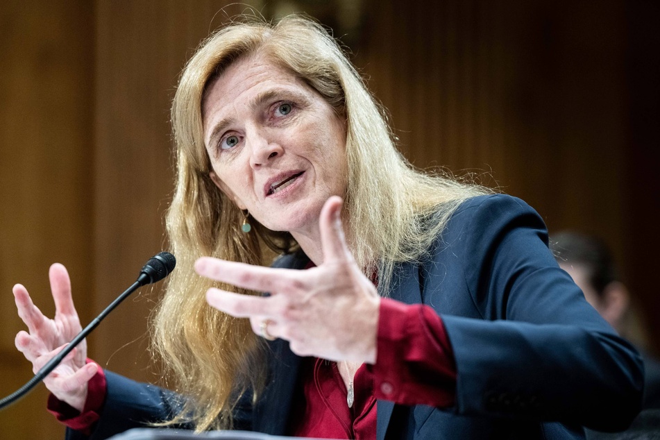 USAID Administrator Samantha Power speaks during a Senate Foreign Affairs Committee hearing on April 10, 2024.