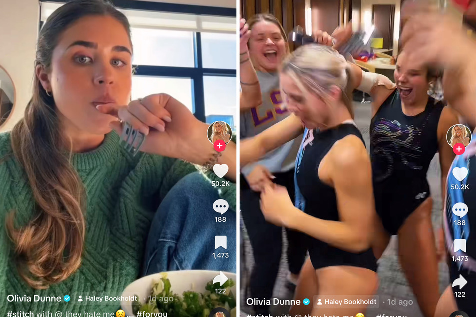 Olivia Dunne playfully teased the notion of jealousy in her latest viral TikTok with her teammates joining in on the lighthearted fun.