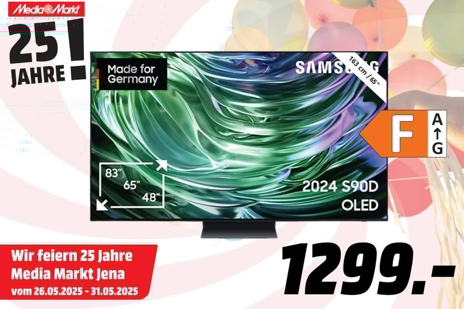 65-Zoll Samsung-Fernseher für 1.299 Euro.