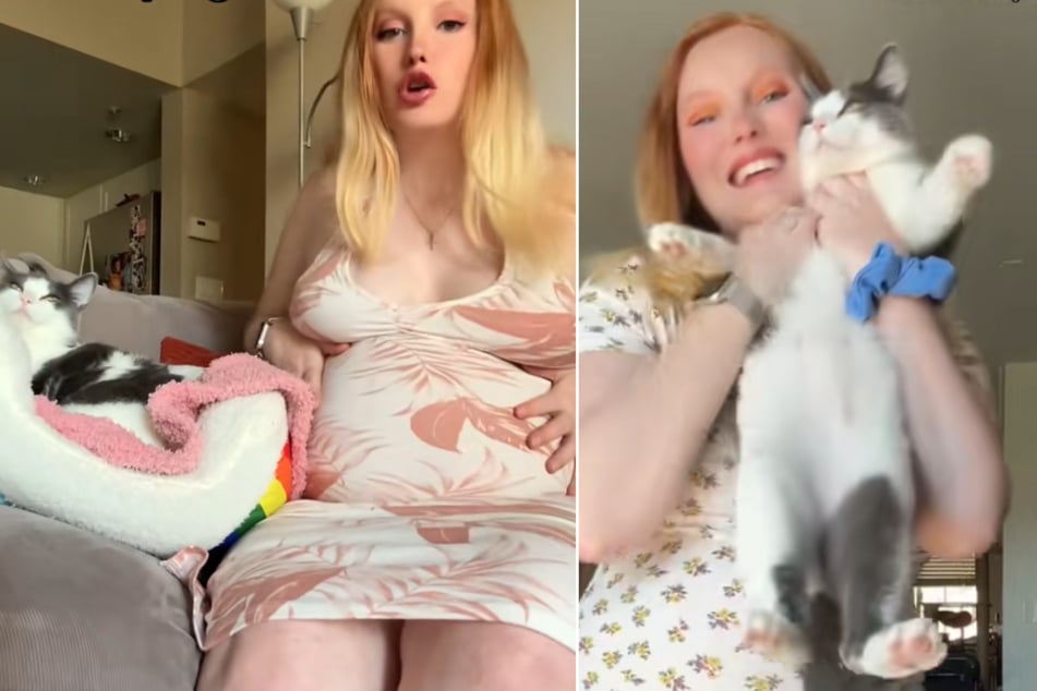 Kylie Horn notó durante su embarazo que su querida gata "Padmé" se comportaba de manera diferente a lo habitual.