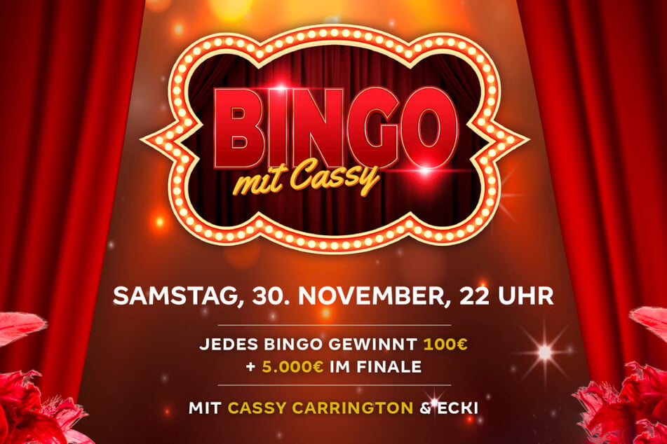 Am Samstag (30.11.) findet Bingo mit Cassy in Duisburg statt.