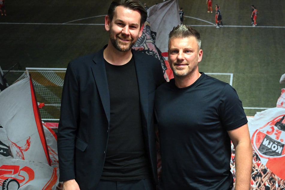 Sportdirektor Thomas Kessler (39, l.) sieht in dem 44-Jährigen dennoch nach wie vor den richtigen Coach.