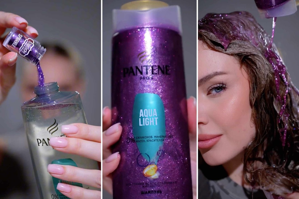 A bizarre viral beauty trend on TikTok has got women adding craft glitter to their shampoos for a sparkly hair effect.