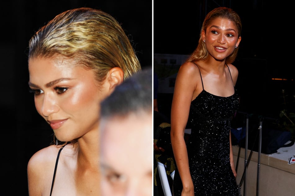 Zendaya turned up the heat in a shimmering black gown for Louis Vuitton's pre-Olympics event in Paris.